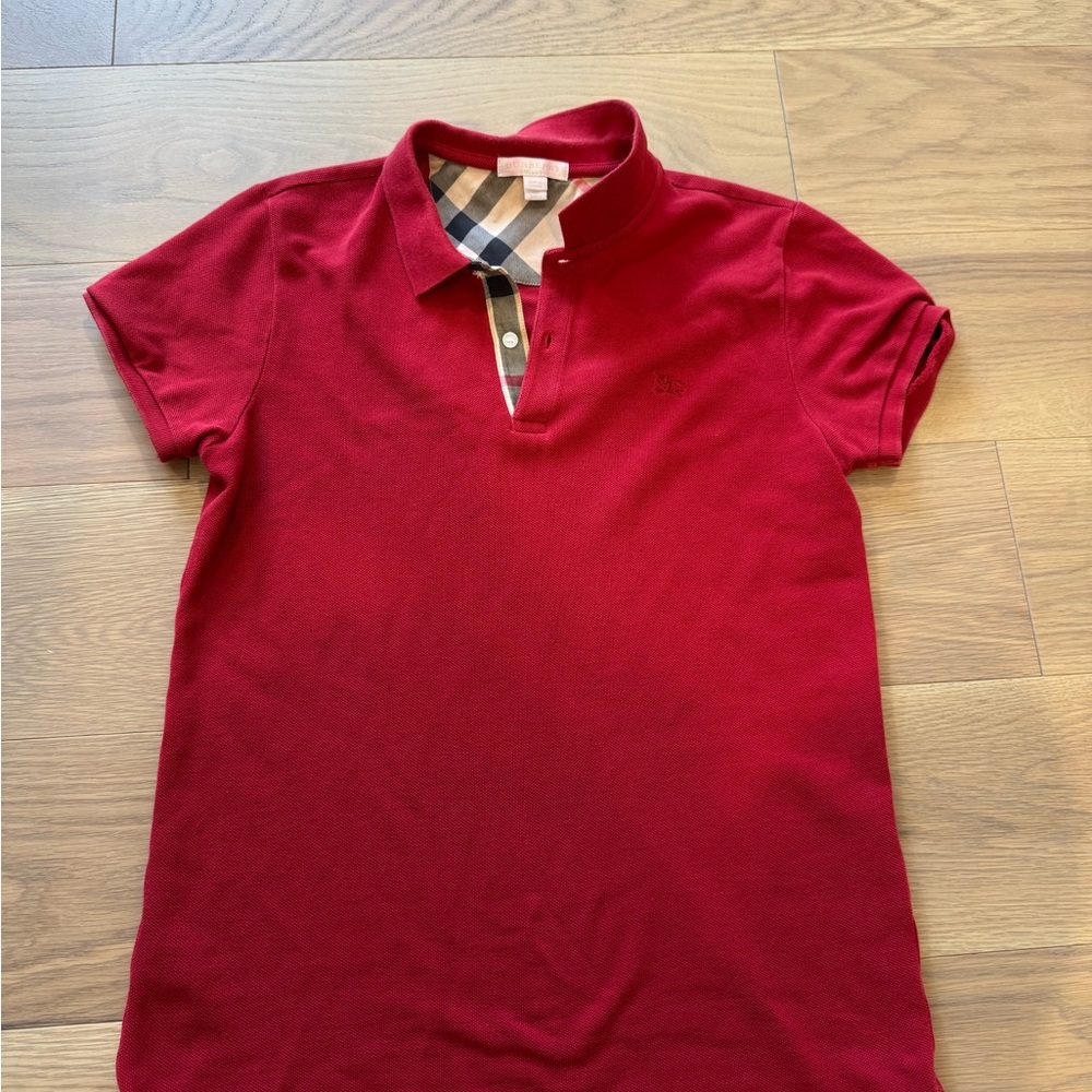 Boys Burberry polo top